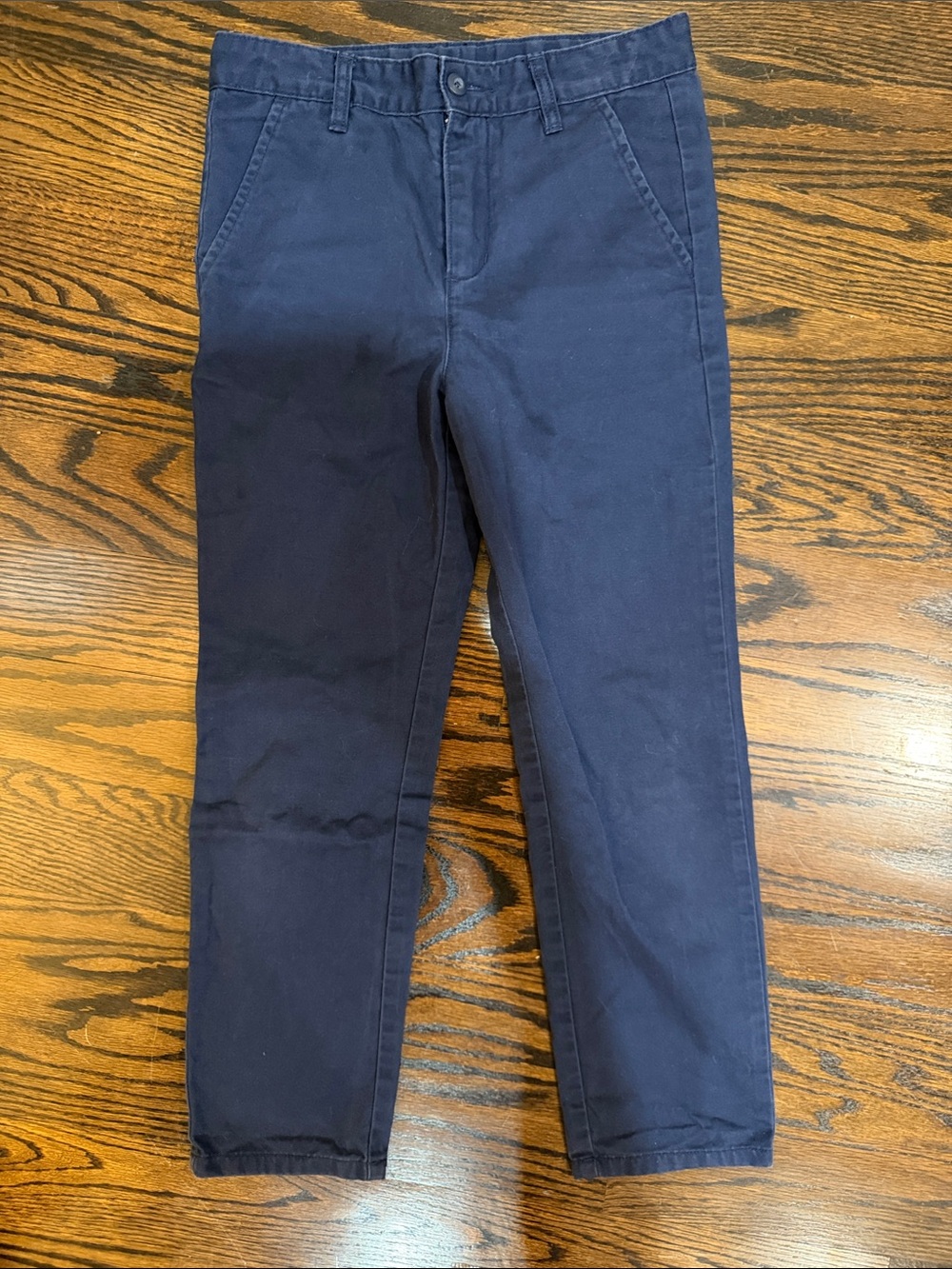 Hanna Andersson Kids Navy Chino Pants - Classic Pull-On Style size 8